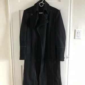 Wool long coat by Dubuc size 38 fitted